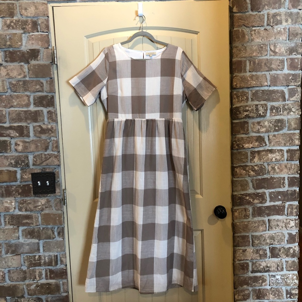Polagram Maxi Plaid Dress